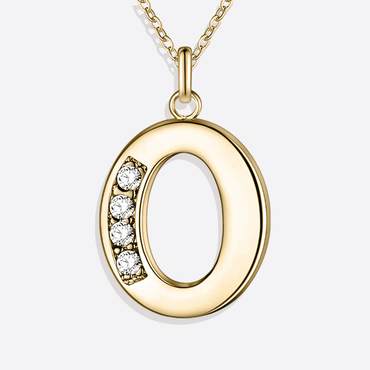 Collier satellite avec lettres en cristal