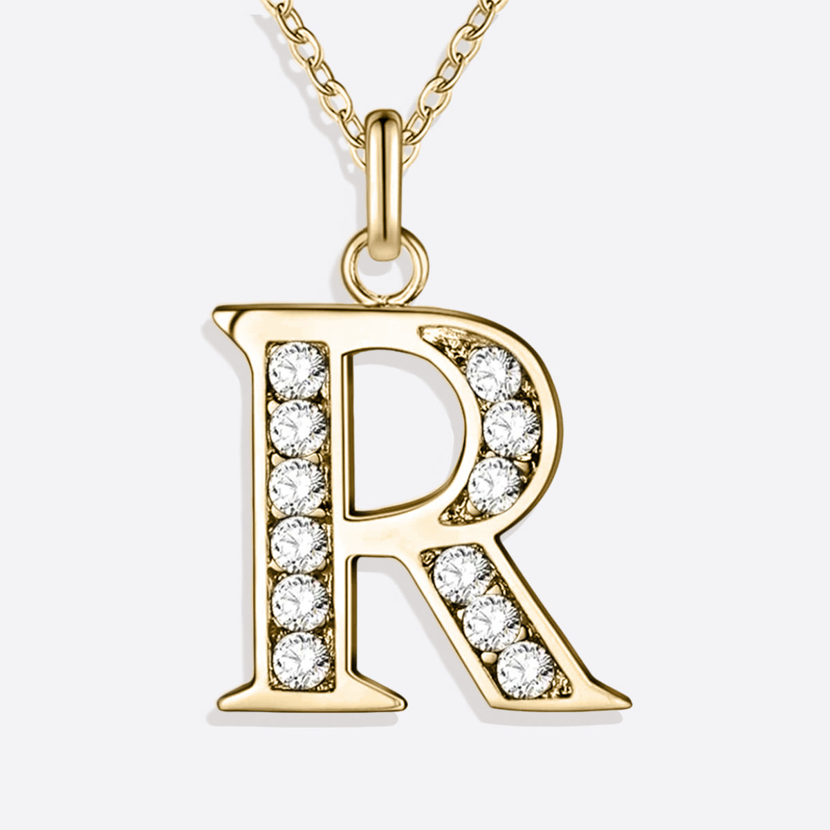 Collier satellite avec lettres en cristal