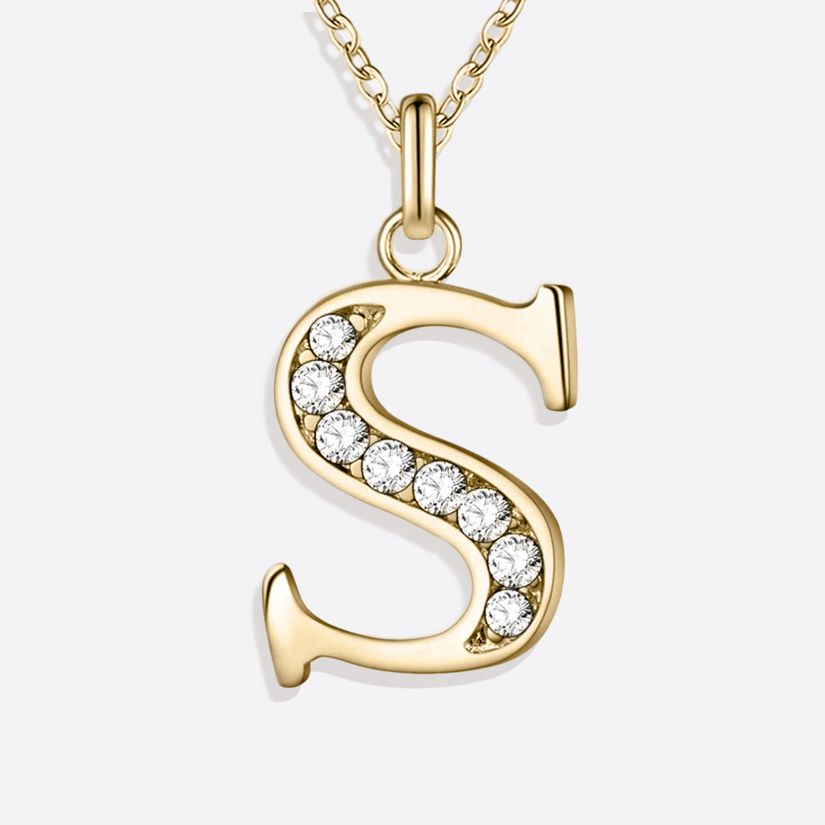 Collier satellite avec lettres en cristal