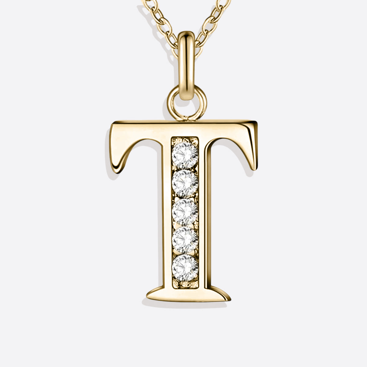 Collier satellite avec lettres en cristal