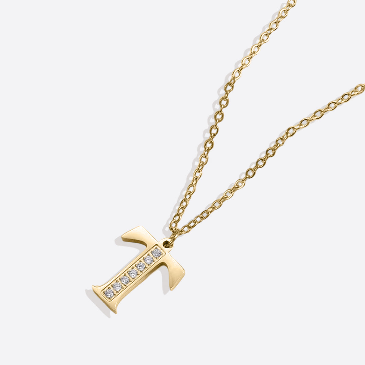 Collier satellite avec lettres en cristal