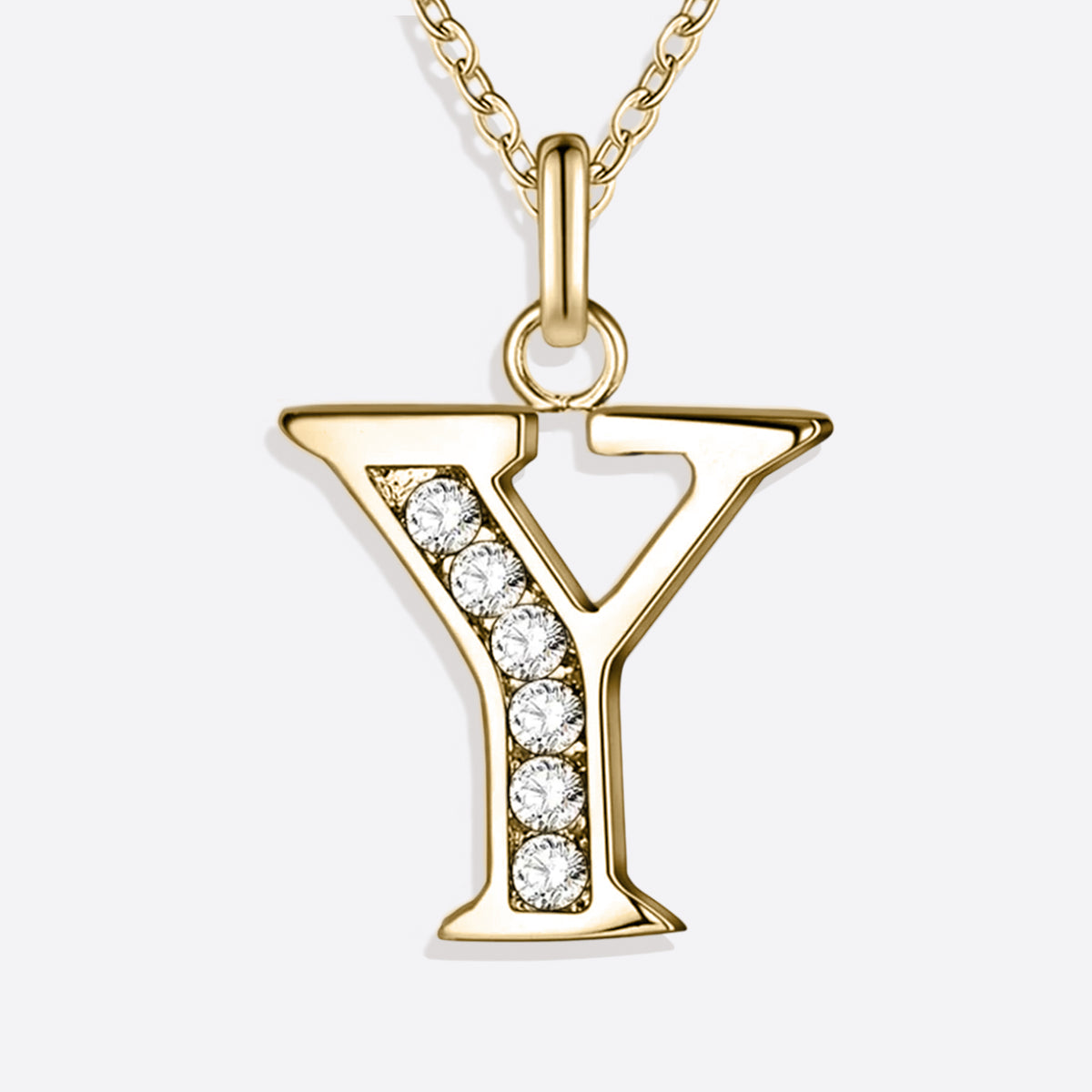 Collier satellite avec lettres en cristal