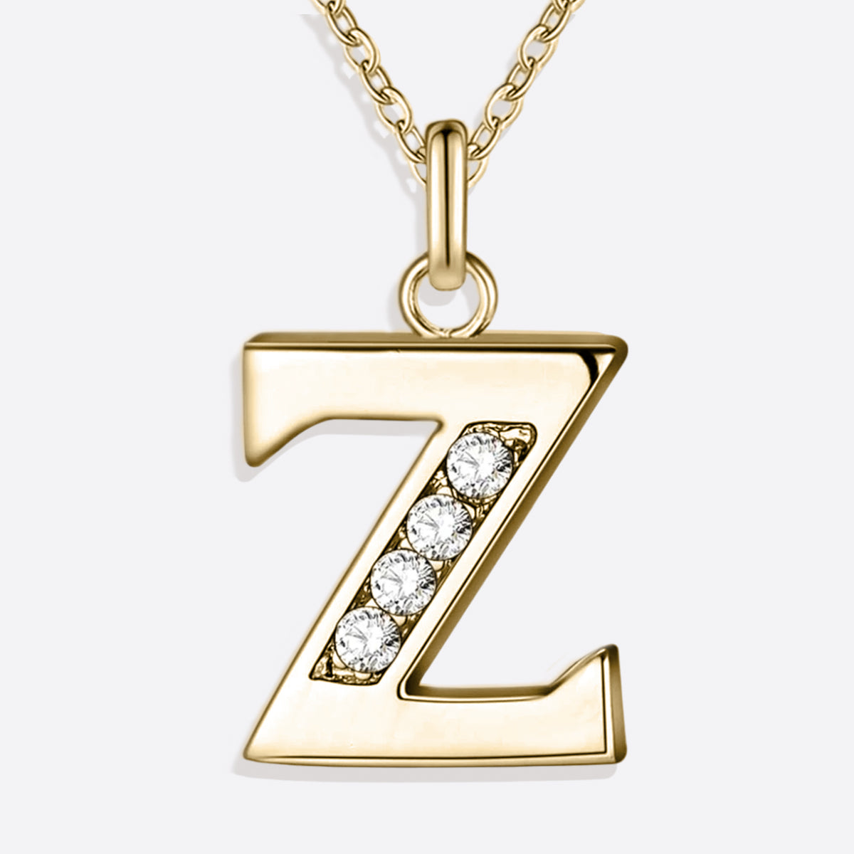 Collier satellite avec lettres en cristal