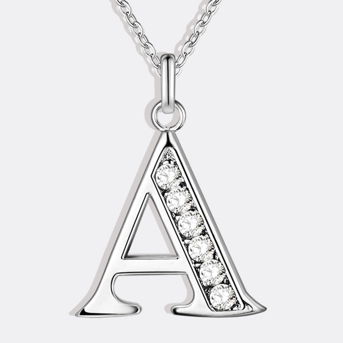 Collier satellite avec lettres en cristal