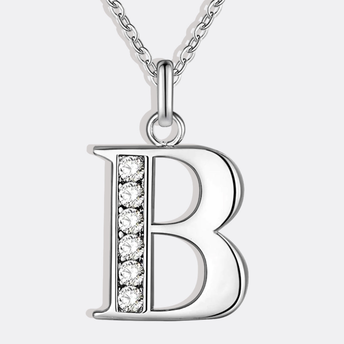 Collier satellite avec lettres en cristal