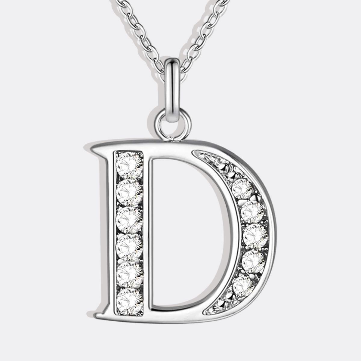 Collier satellite avec lettres en cristal