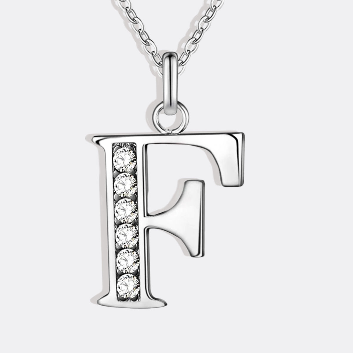 Collier satellite avec lettres en cristal