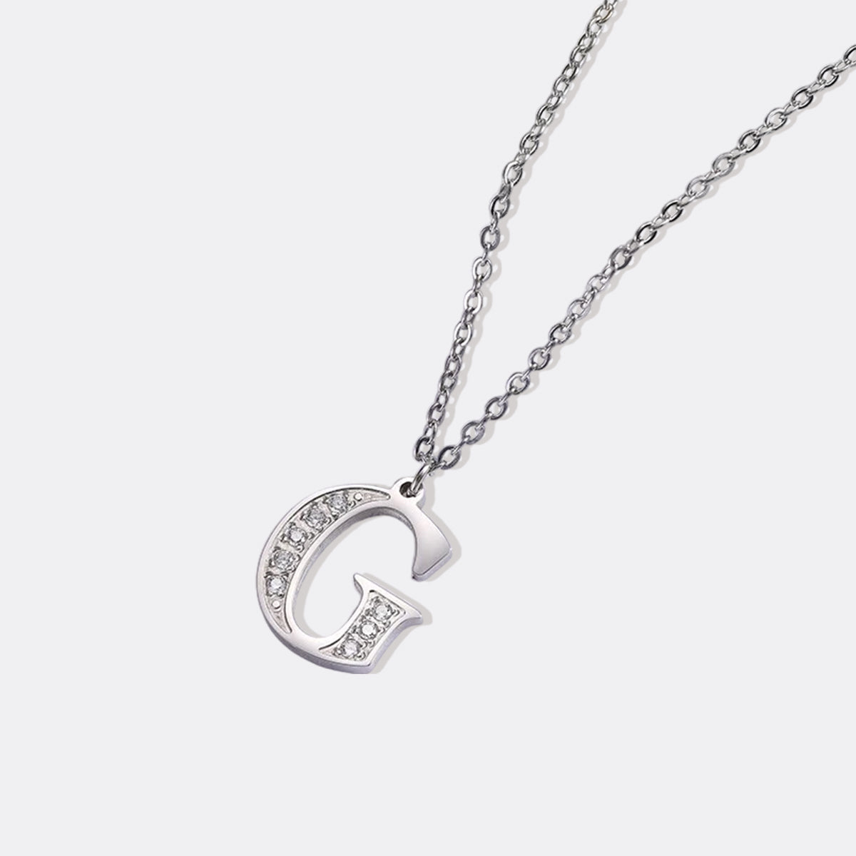 Collier satellite avec lettres en cristal