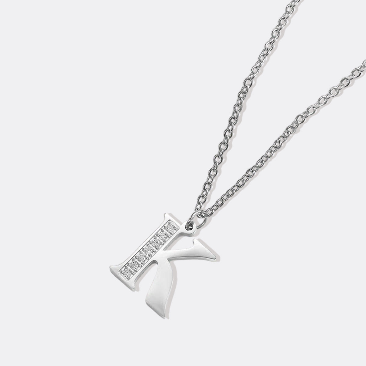 Collier satellite avec lettres en cristal