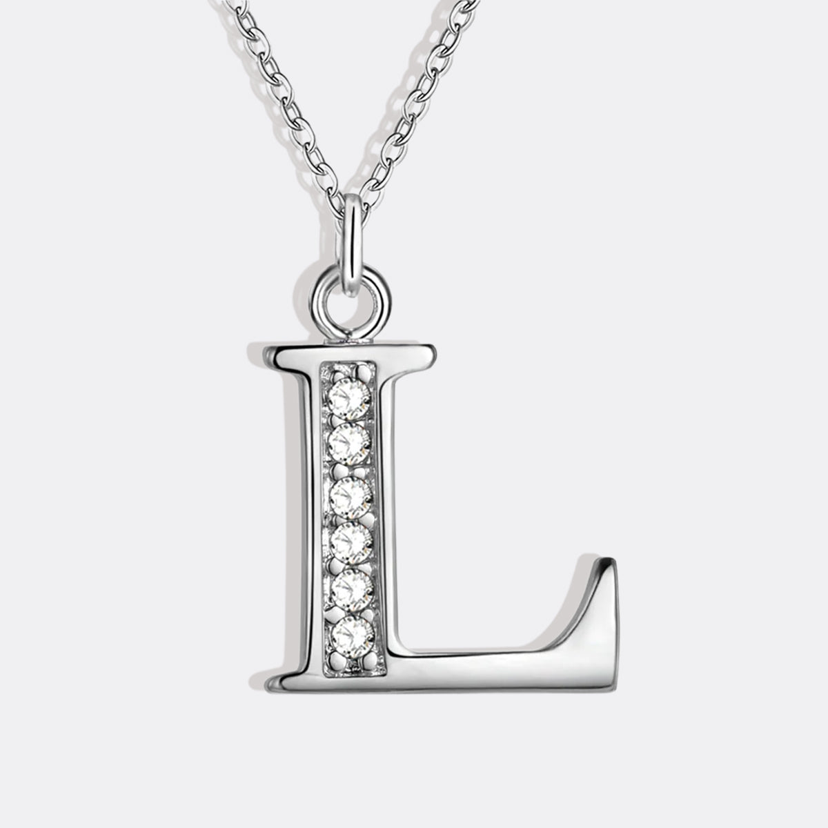 Collier satellite avec lettres en cristal