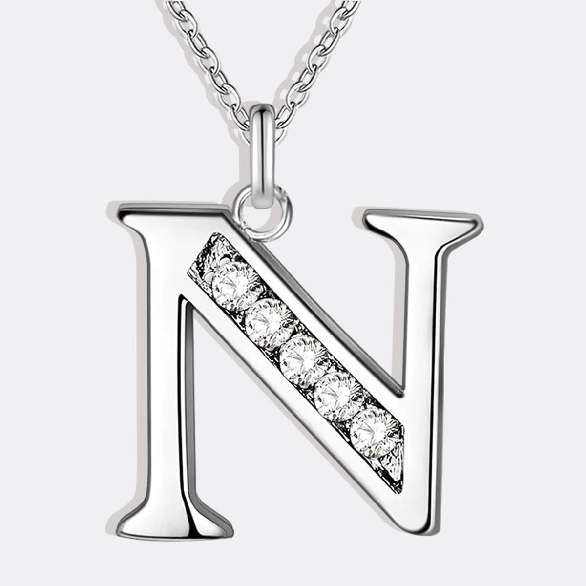 Collier satellite avec lettres en cristal