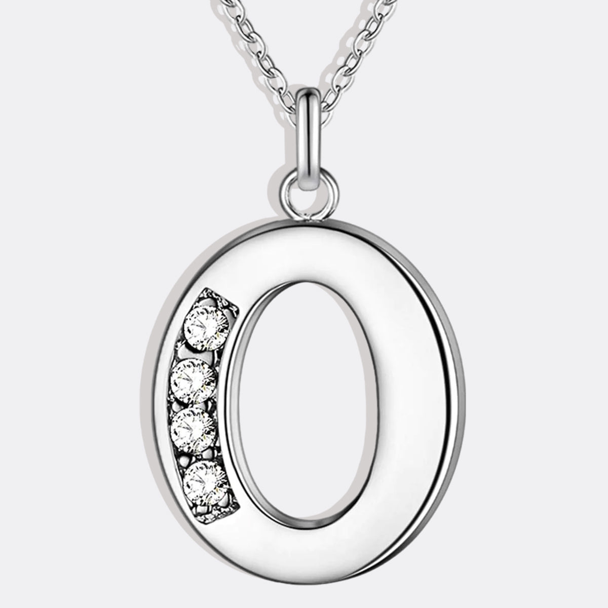 Collier satellite avec lettres en cristal