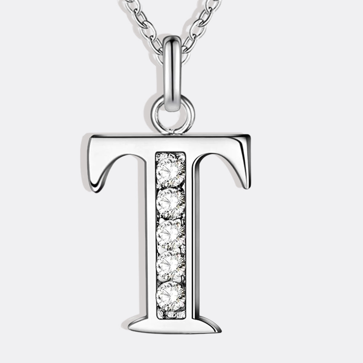 Collier satellite avec lettres en cristal