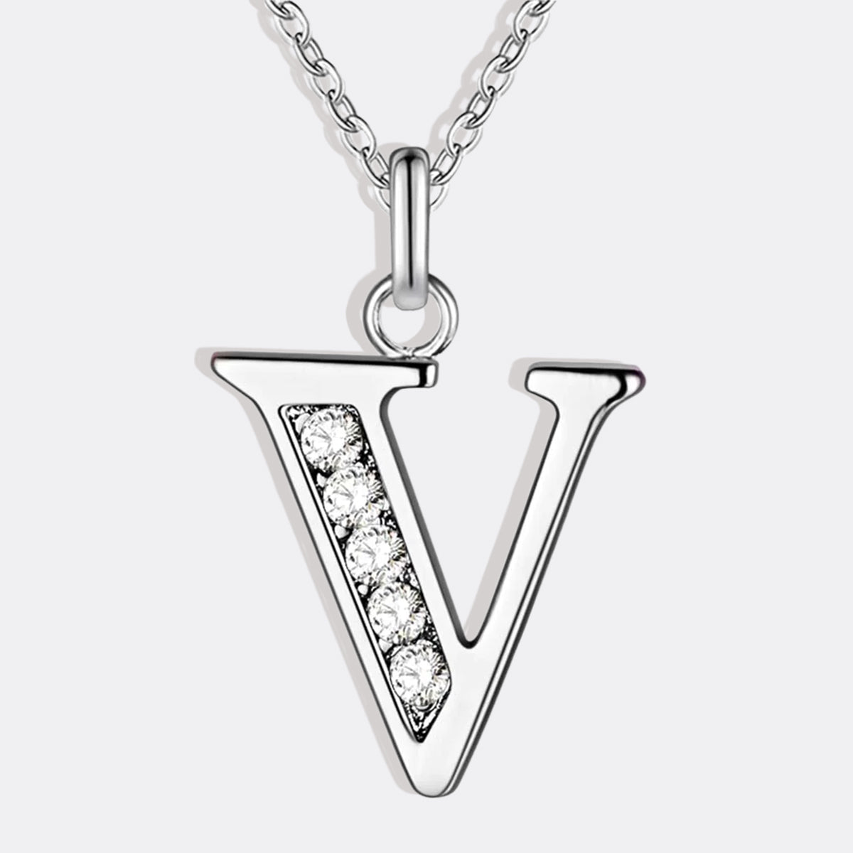Collier satellite avec lettres en cristal