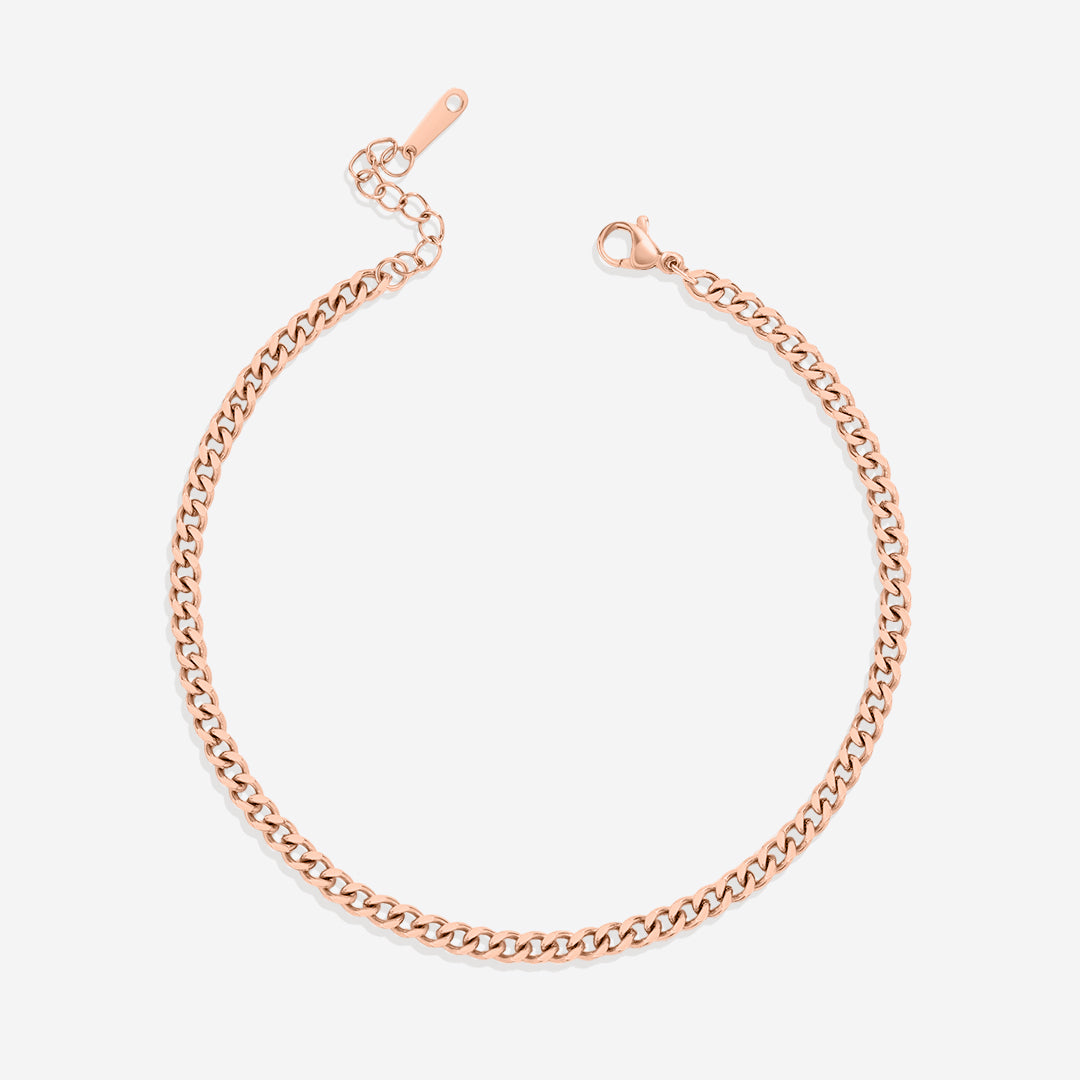 Bracelet de cheville à chaîne gourmette