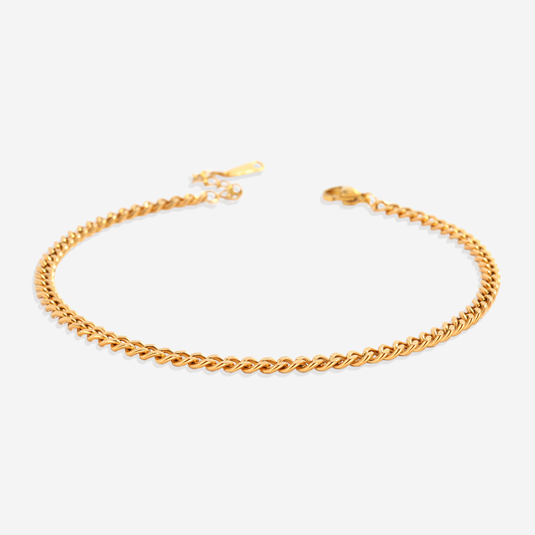 Bracelet de cheville à chaîne gourmette