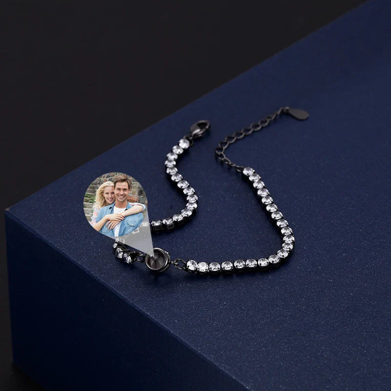 Bracelet photo de tennis personnalisé