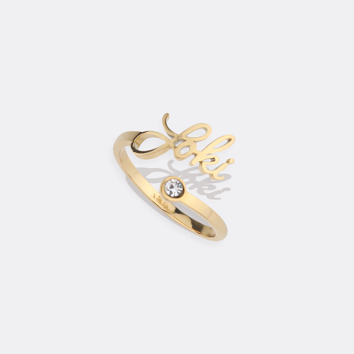 Custom Birthstone Name Ring