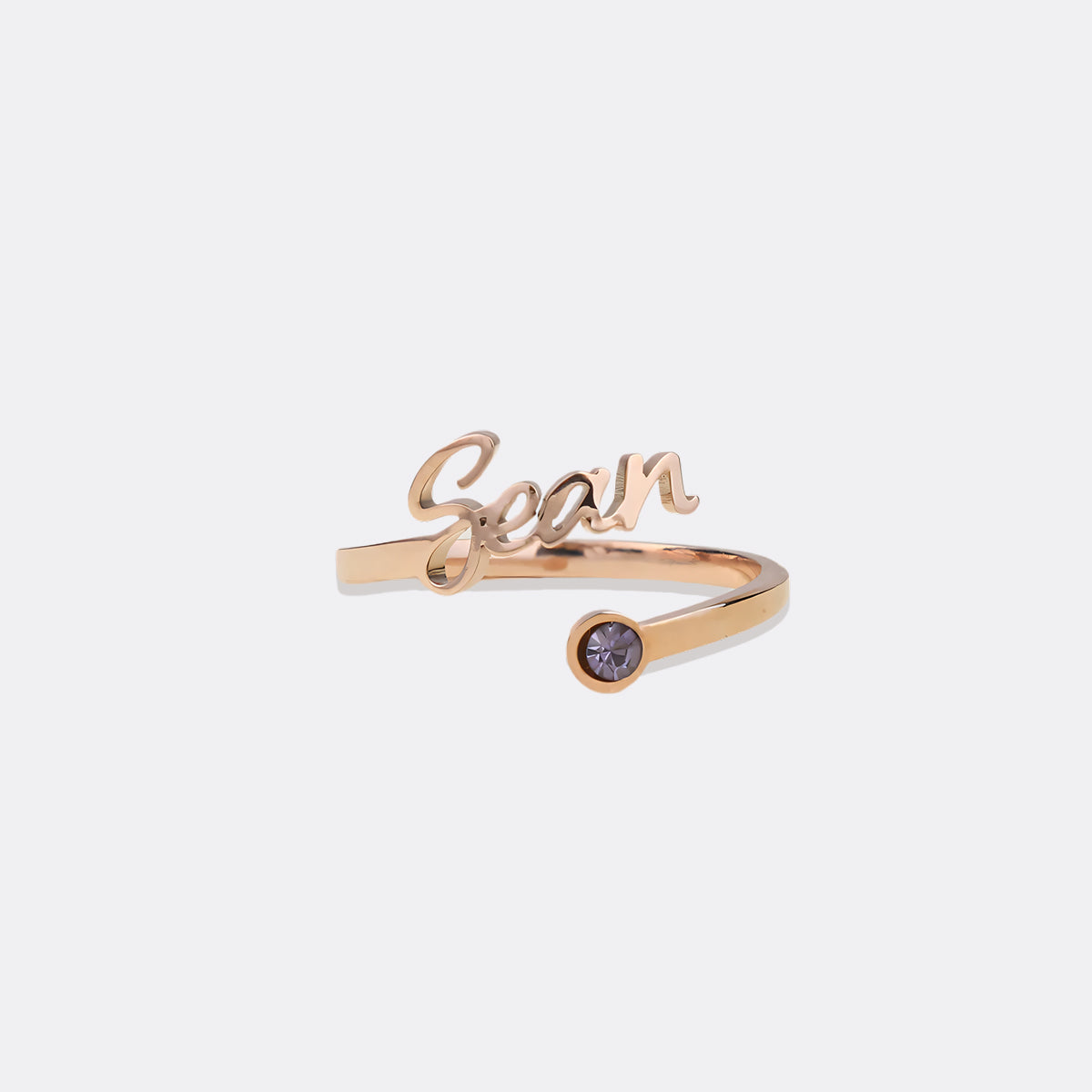 Custom Birthstone Name Ring