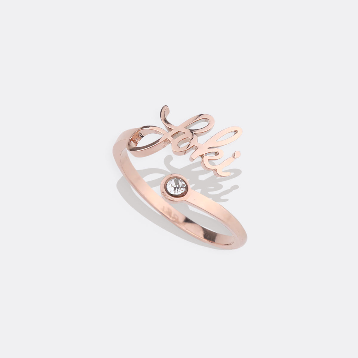 Custom Birthstone Name Ring