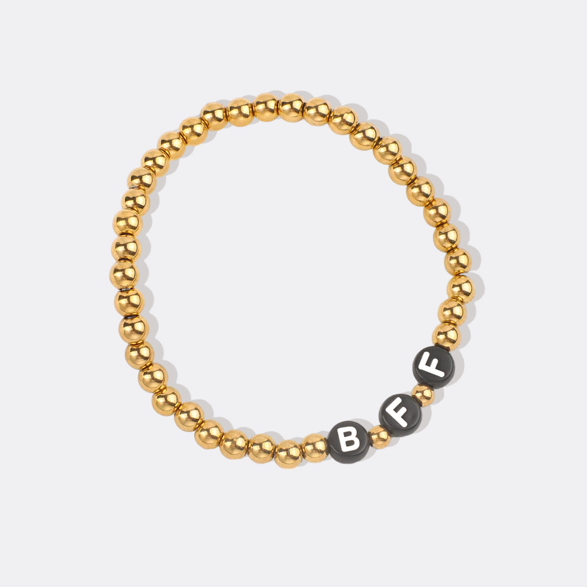 Custom Gold Beaded Name Bracelet