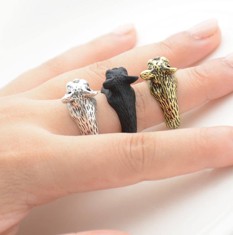 Bague enroulée bouledogue français