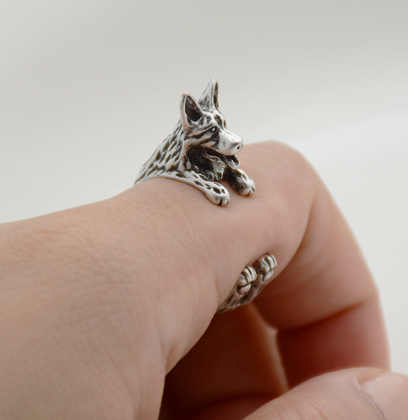 German Shepherd Wrap Ring