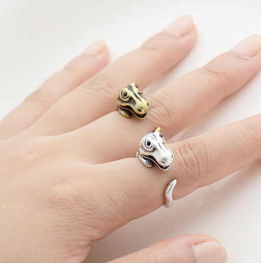 Bague enroulée en forme de dinosaure