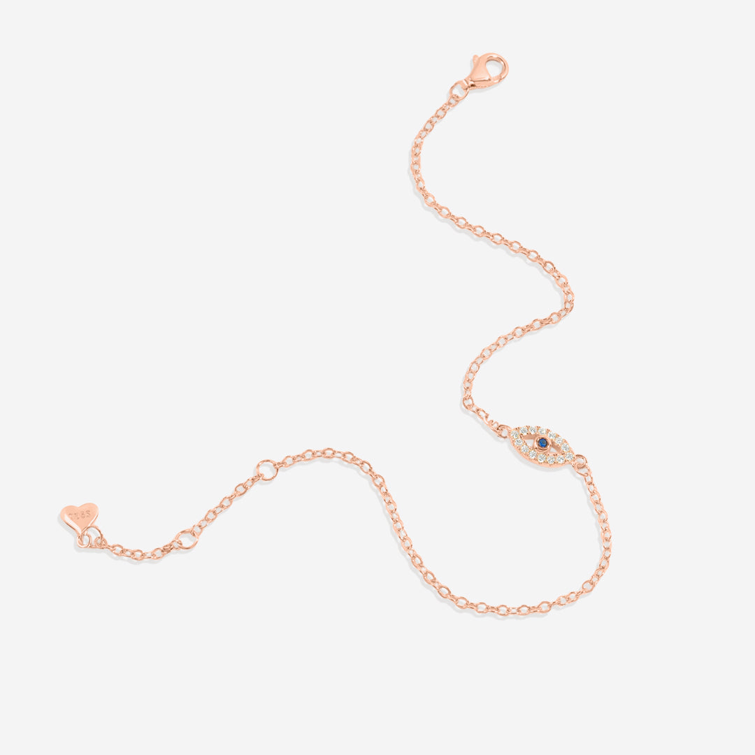 Bracelet délicat à breloques contre le mauvais œil