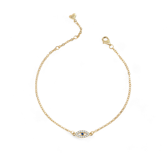 Bracelet délicat à breloques contre le mauvais œil