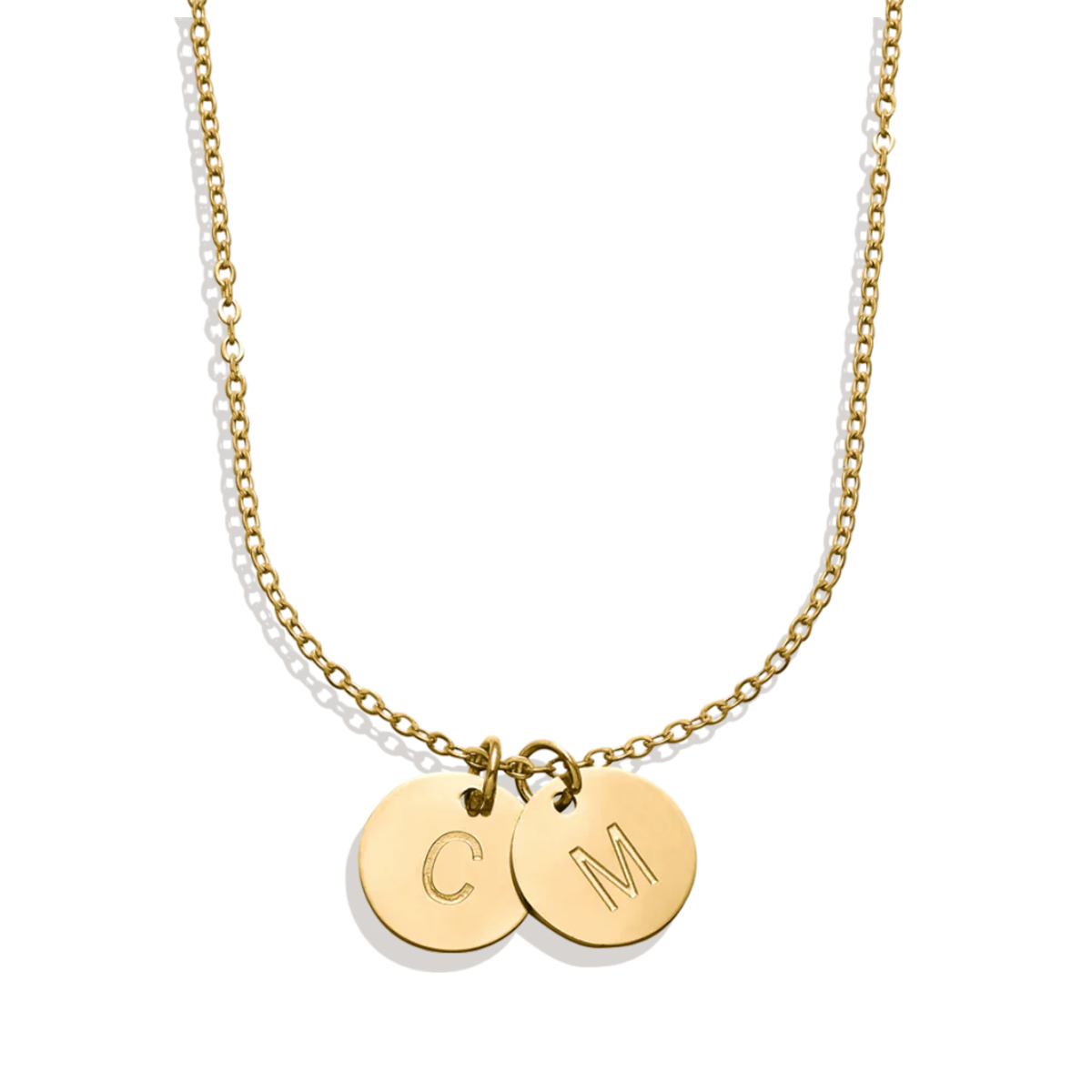 Collier délicat avec disque initial