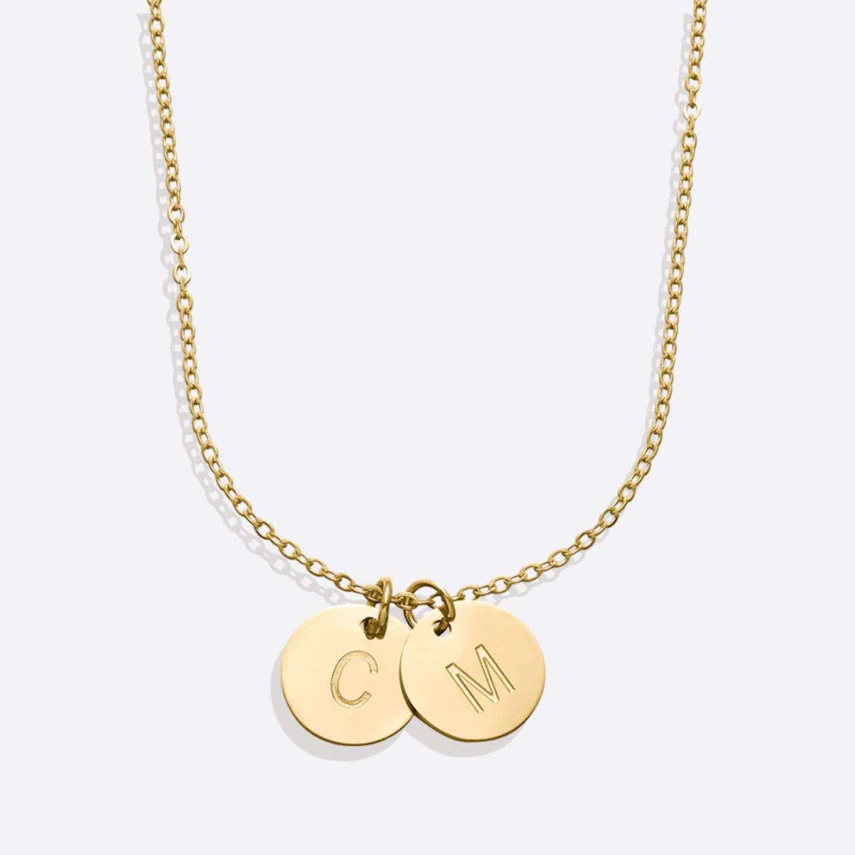 Collier délicat avec disque initial