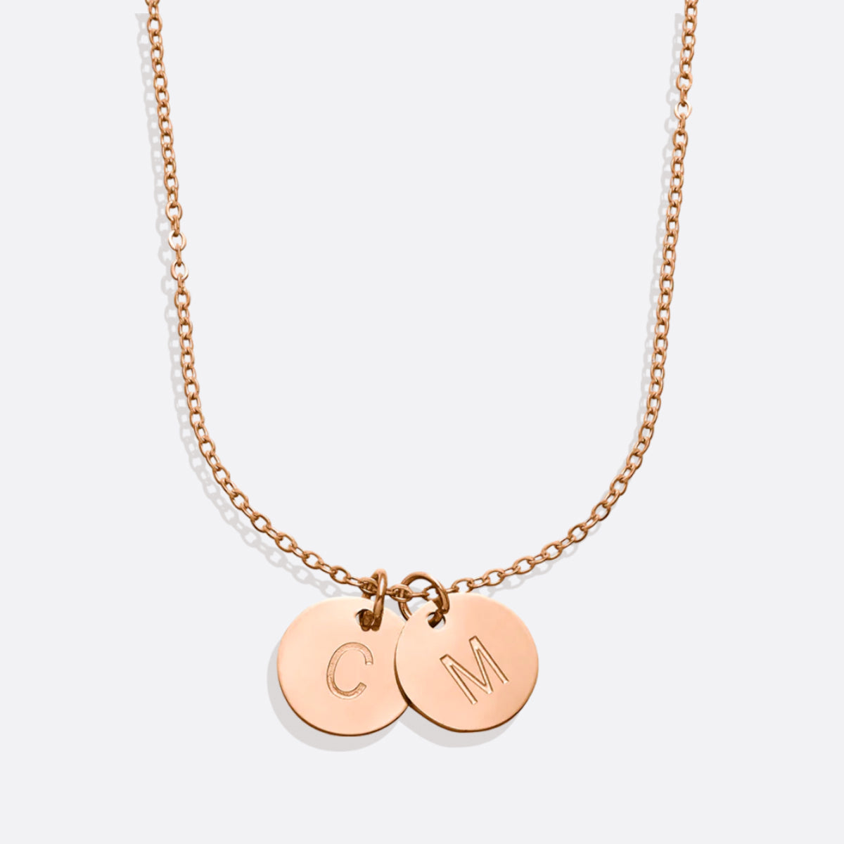 Collier délicat avec disque initial