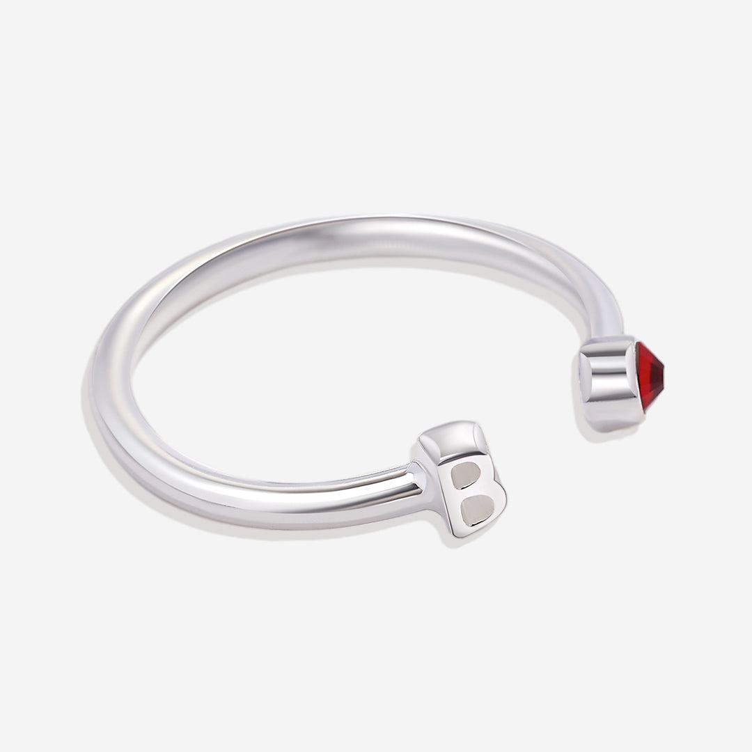 Zierlicher Geburtsstein-Initialenring