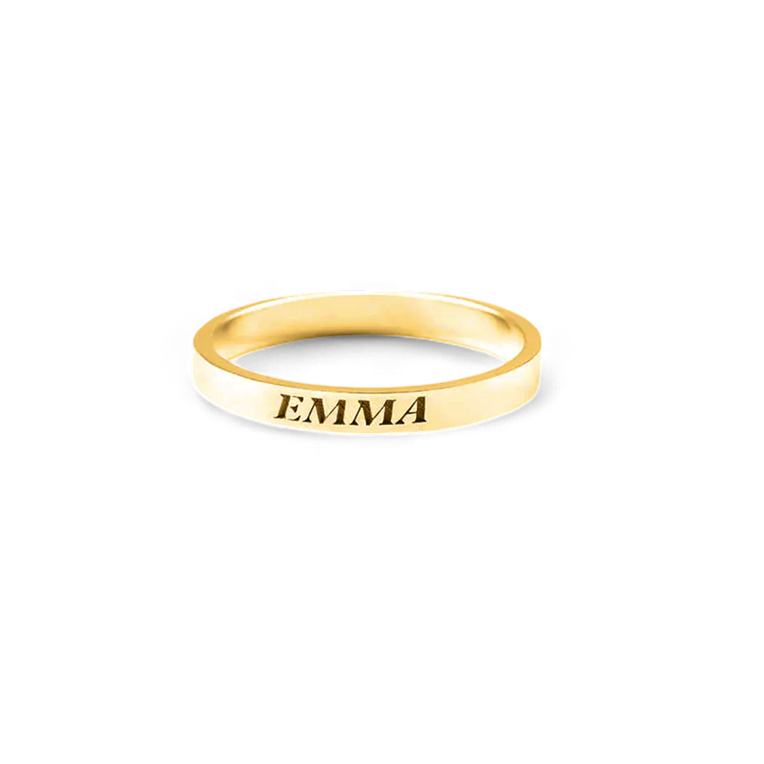 Dainty Personalized 2mm Stacking Ring