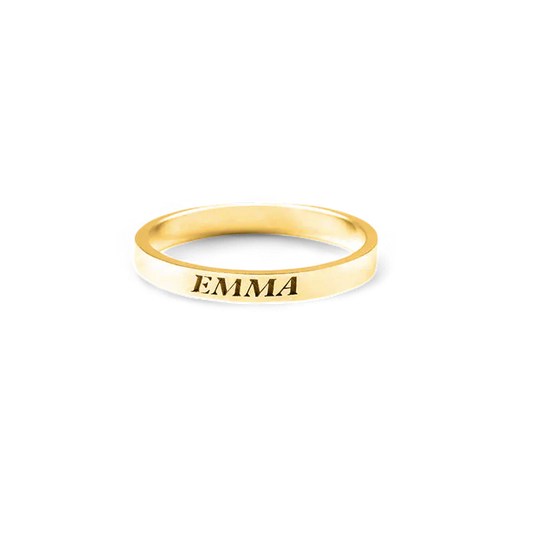 Dainty Personalized 2mm Stacking Ring