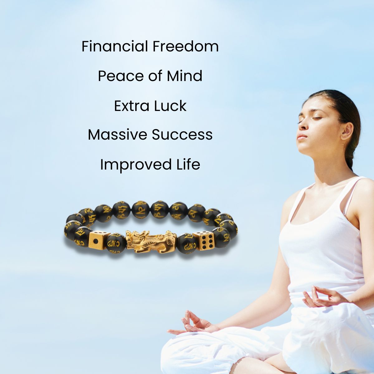 Debt Relief & Gambling Feng Shui Pixiu Bracelet - Maximum Success