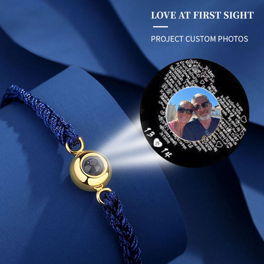 Bracelet photo personnalisé en forme de cercle