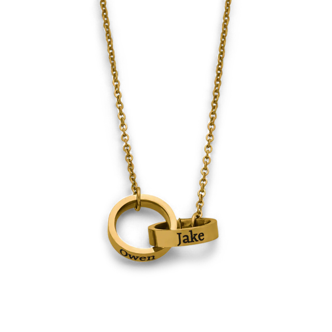 Collier avec anneau à double nom