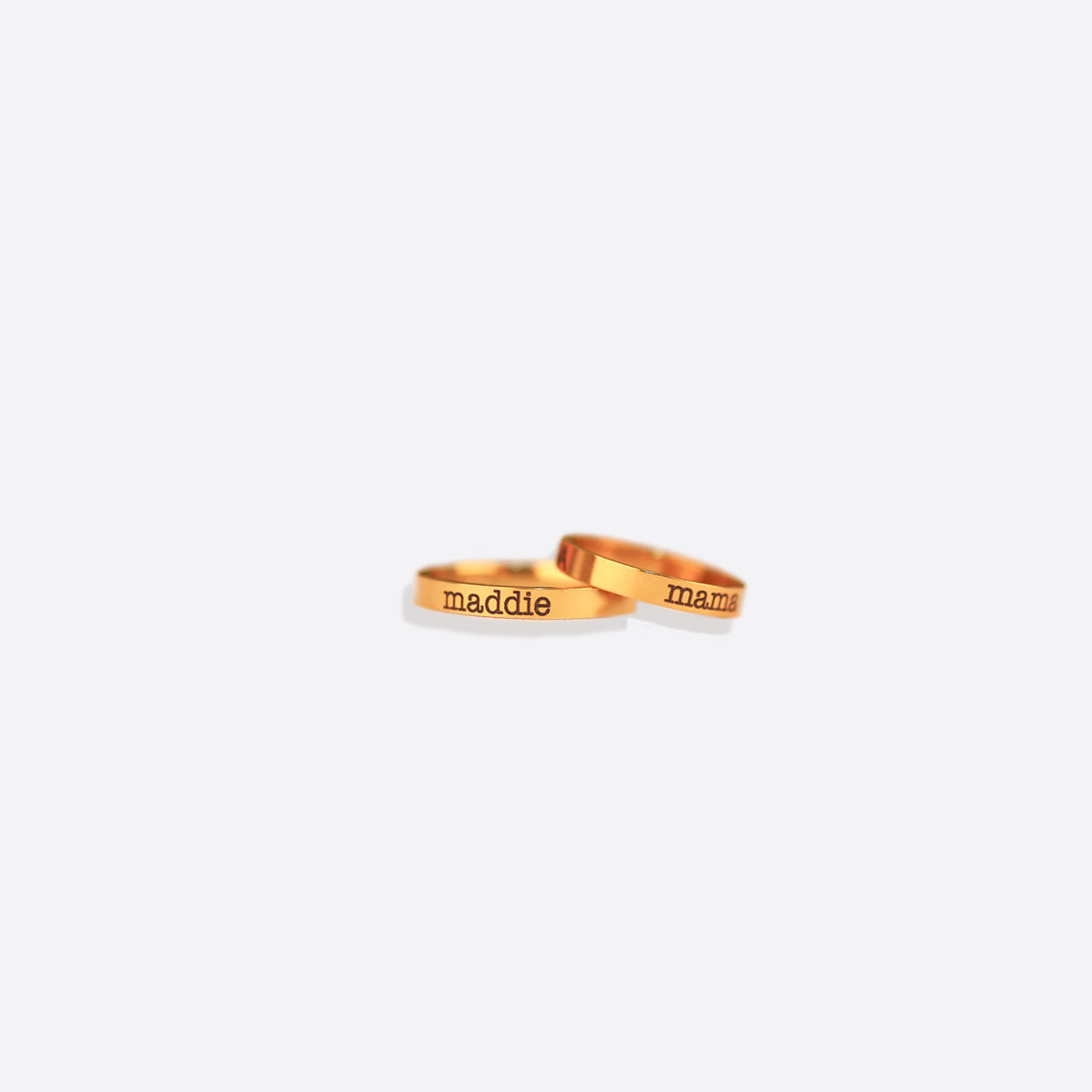 Stapelbarer Namensring mit Gravur | 3 mm Band