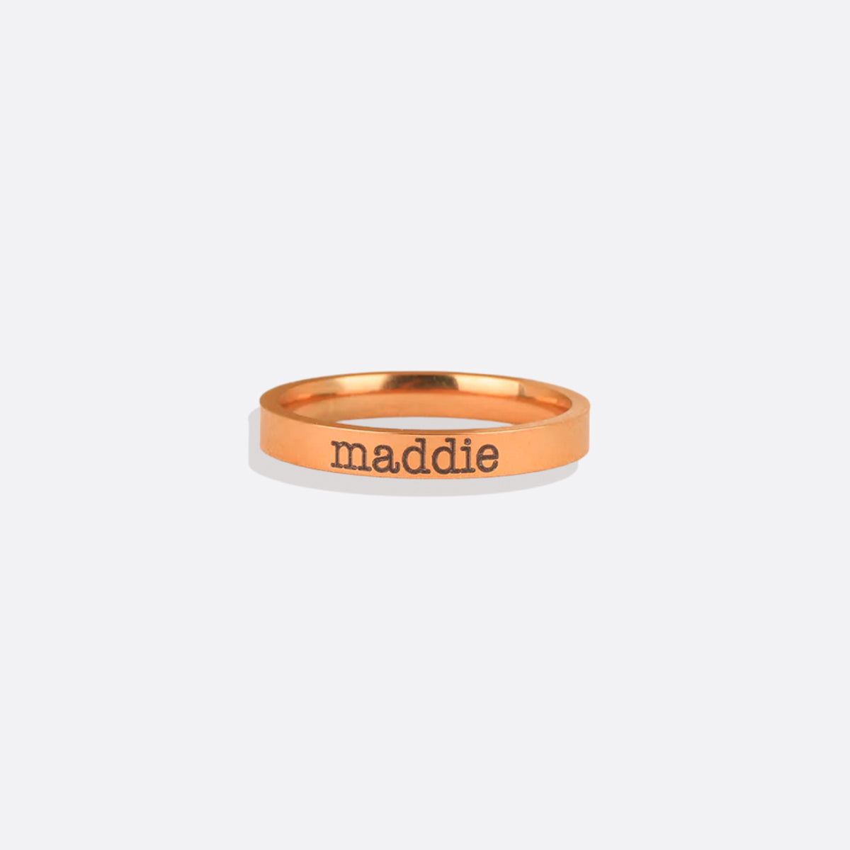 Stapelbarer Namensring mit Gravur | 3 mm Band