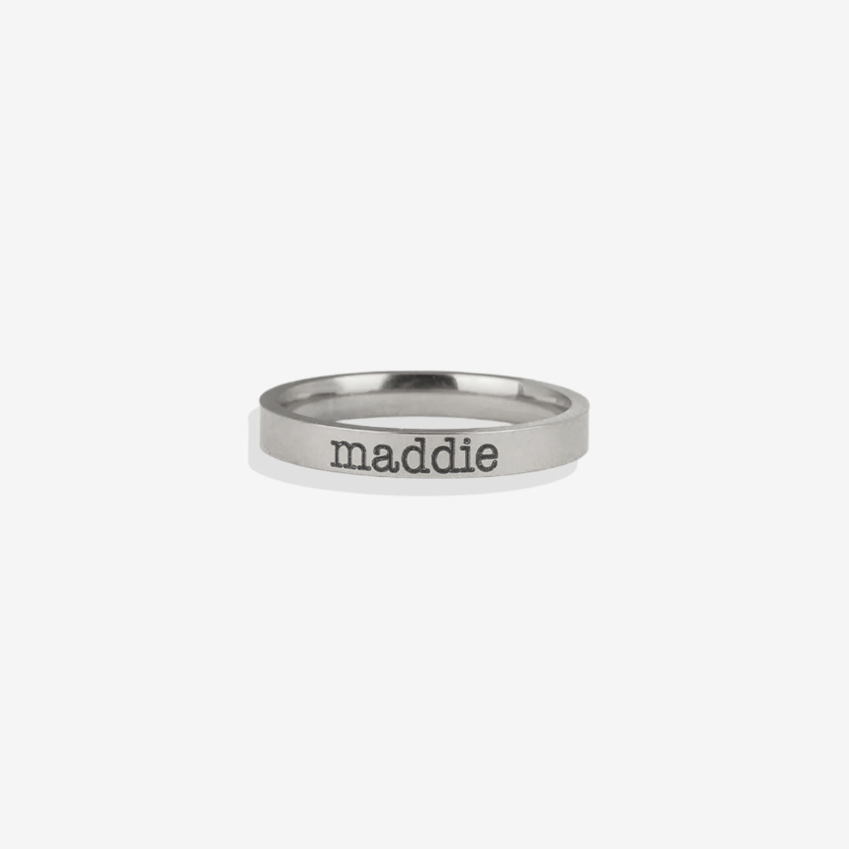 Stapelbarer Namensring mit Gravur | 3 mm Band