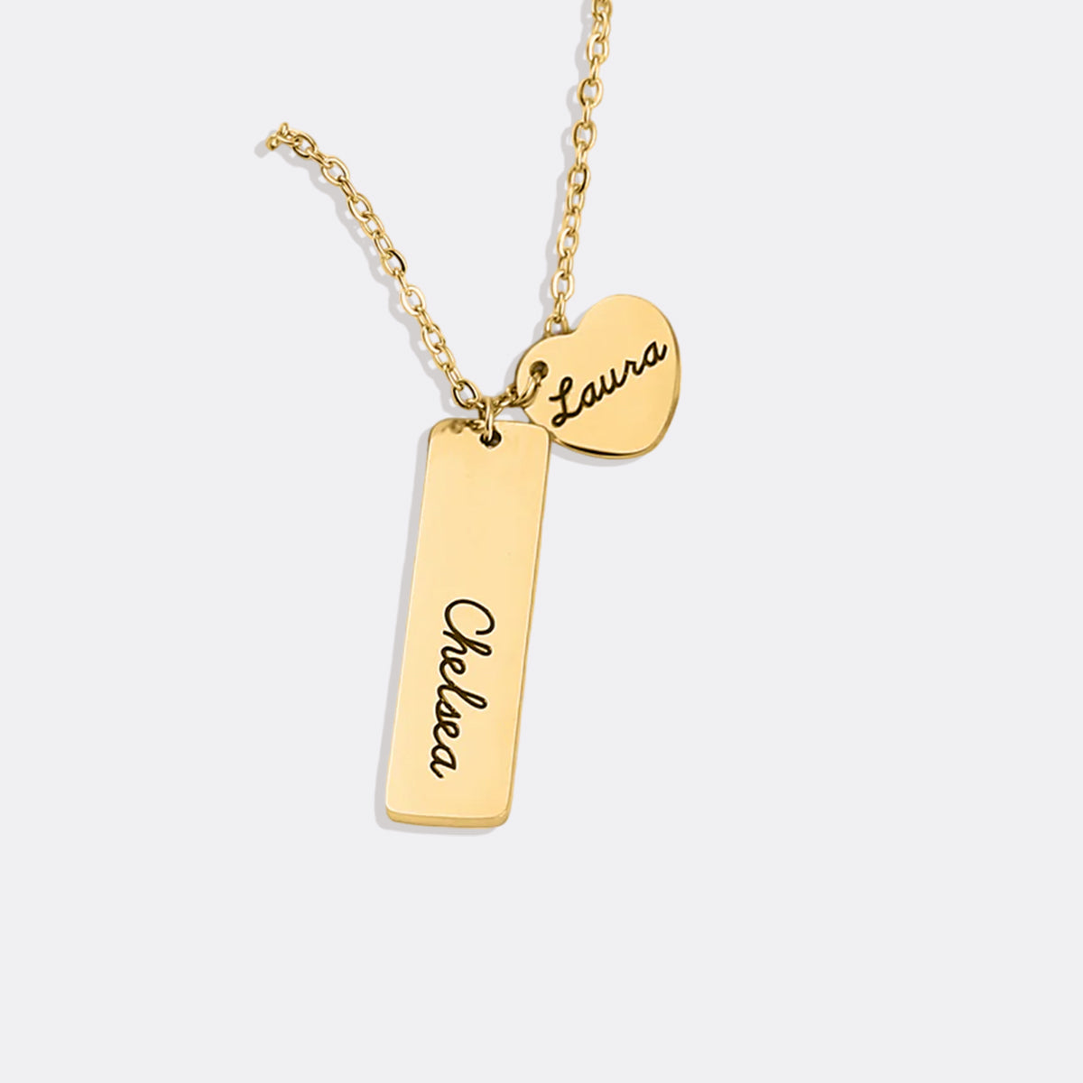 Collier avec pendentif en forme de cœur gravé • Cadeau pour meilleur ami