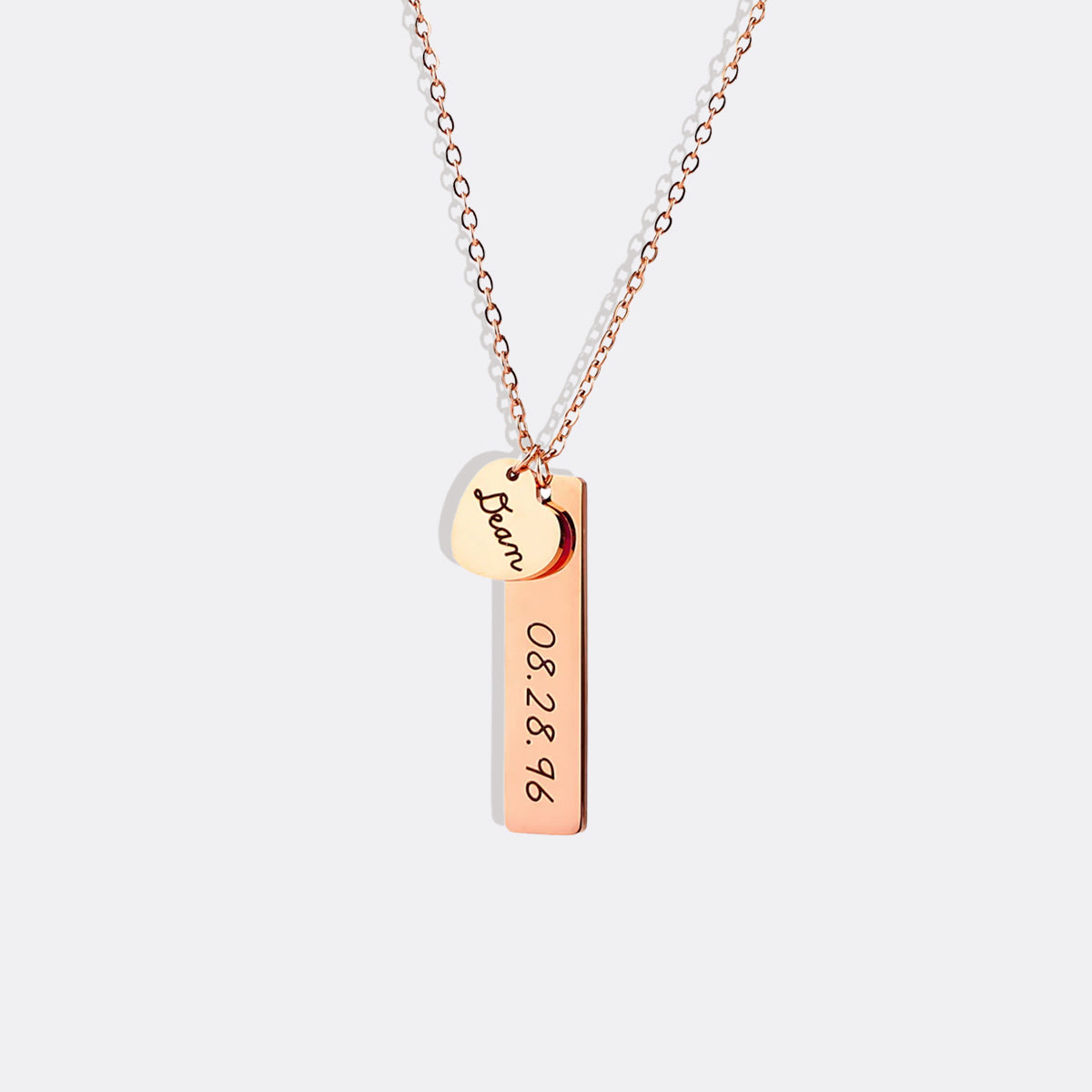 Collier avec pendentif en forme de cœur gravé • Cadeau pour meilleur ami