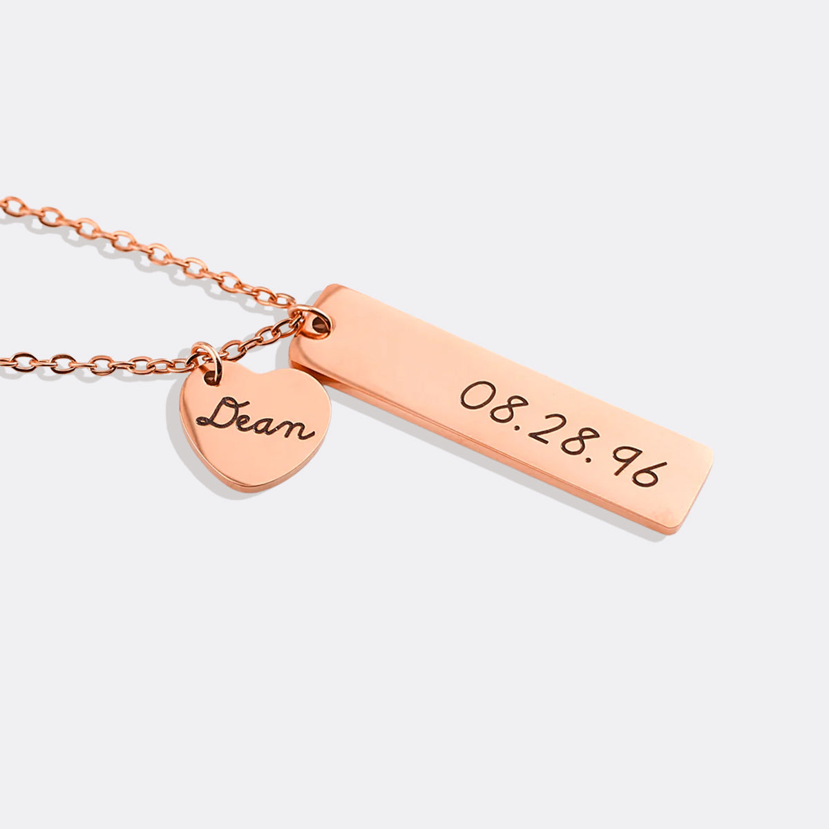 Collier avec pendentif en forme de cœur gravé • Cadeau pour meilleur ami