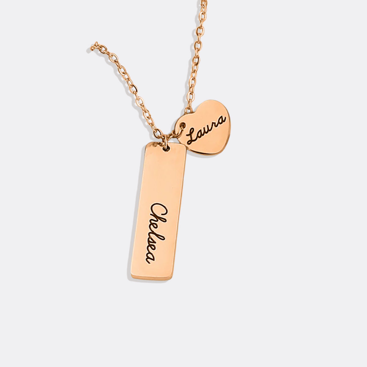 Collier avec pendentif en forme de cœur gravé • Cadeau pour meilleur ami