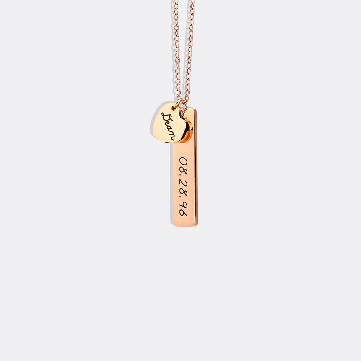 Collier avec pendentif en forme de cœur gravé • Cadeau pour meilleur ami