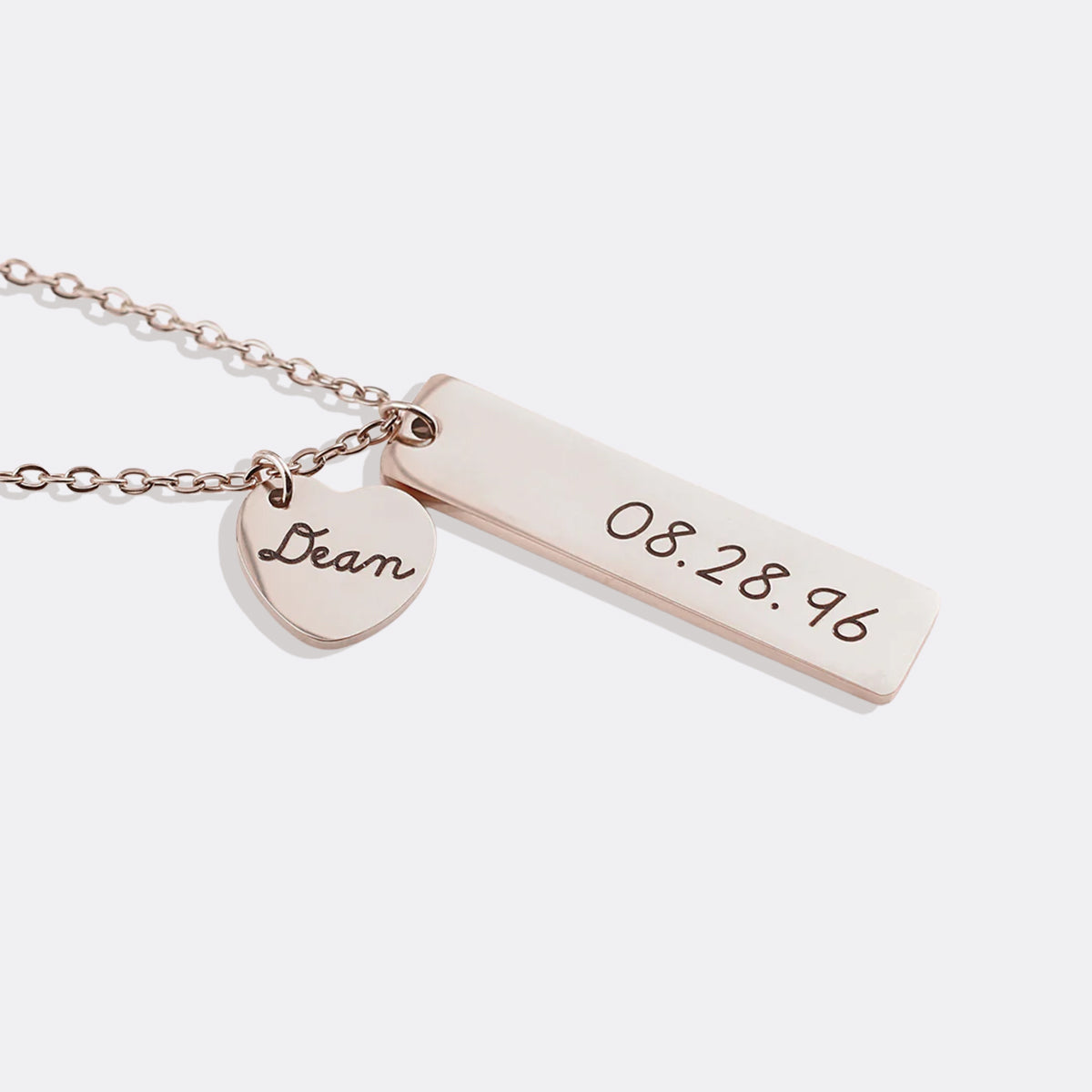 Collier avec pendentif en forme de cœur gravé • Cadeau pour meilleur ami