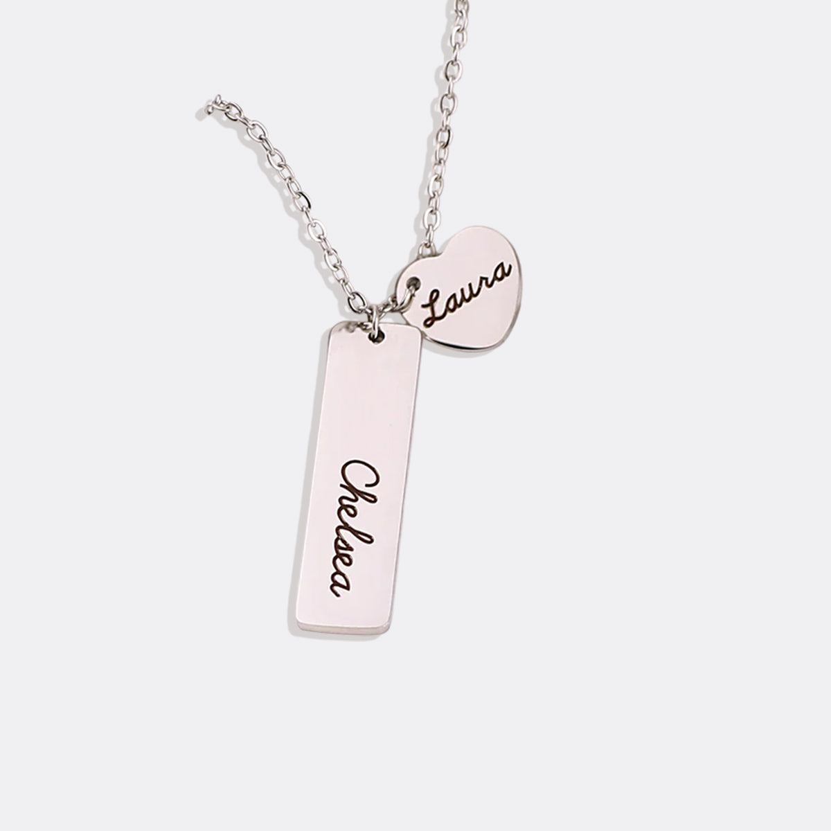 Collier avec pendentif en forme de cœur gravé • Cadeau pour meilleur ami