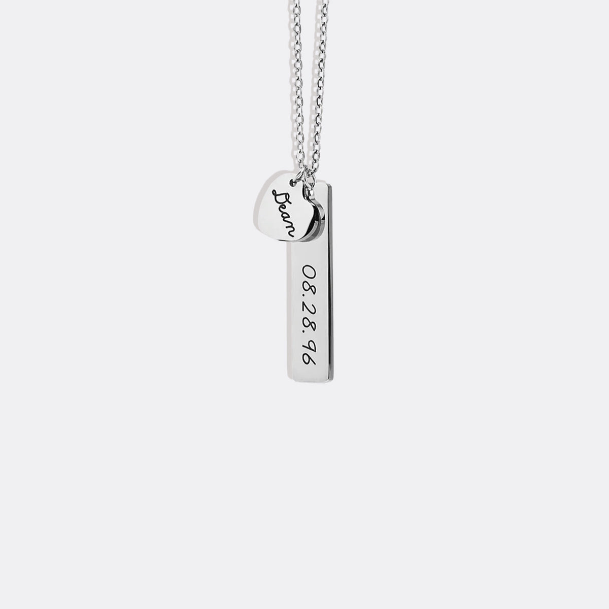 Collier avec pendentif en forme de cœur gravé • Cadeau pour meilleur ami
